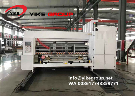 L'imprimante automatique à grande vitesse Slotter d'encre de l'eau de rebord avant de la Chine YIKE meurent machine de coupeur pour la boîte ondulée