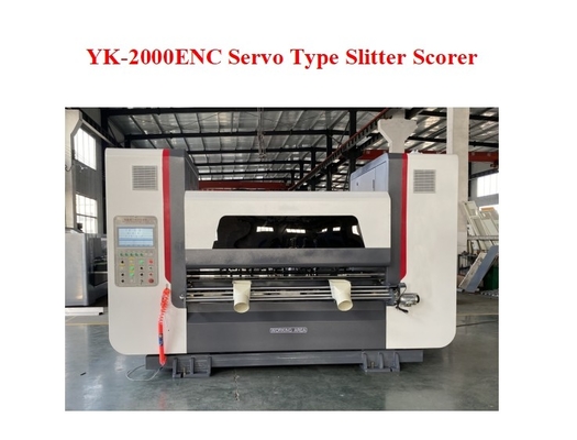 YK-2000 ENC Vitesse 250 m/min Servo type Slitter Scorer Pour la ligne de production de carton ondulé