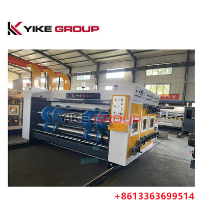 YIKE GROUP Chaîne de type deux Impression couleur Rotation Slotting Machine de fabrication de boîtes ondulées
